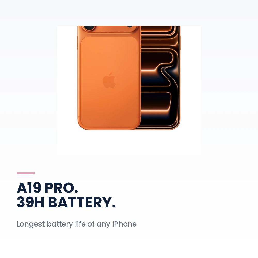 Apple iPhone 17 Pro Max 1TB Cosmic Orange - 6.9-inch ProMotion, A19 Pro, 48MP Camera - Japan Version 5 Apple iPhone 17 Pro Max 1TB Cosmic Orange performance and battery