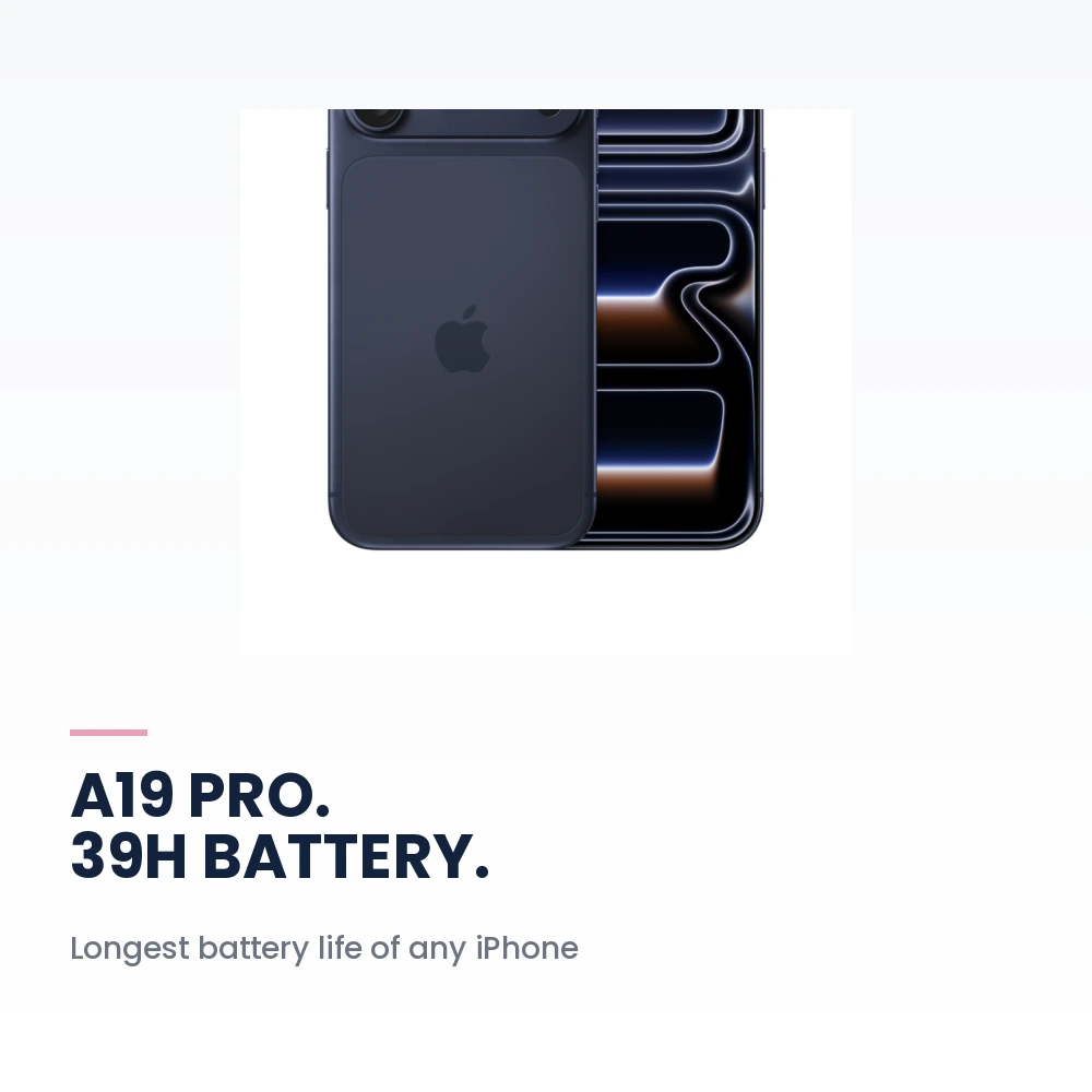 Apple iPhone 17 Pro Max 2TB Deep Blue - 6.9-inch ProMotion, A19 Pro, 48MP Camera - Japan Version 5 Apple iPhone 17 Pro Max 2TB Deep Blue performance and battery
