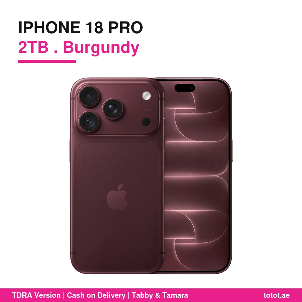 iPhone 18 Pro 2TB Burgundy - official Apple product image iPhone 18 Pro 2TB Burgundy