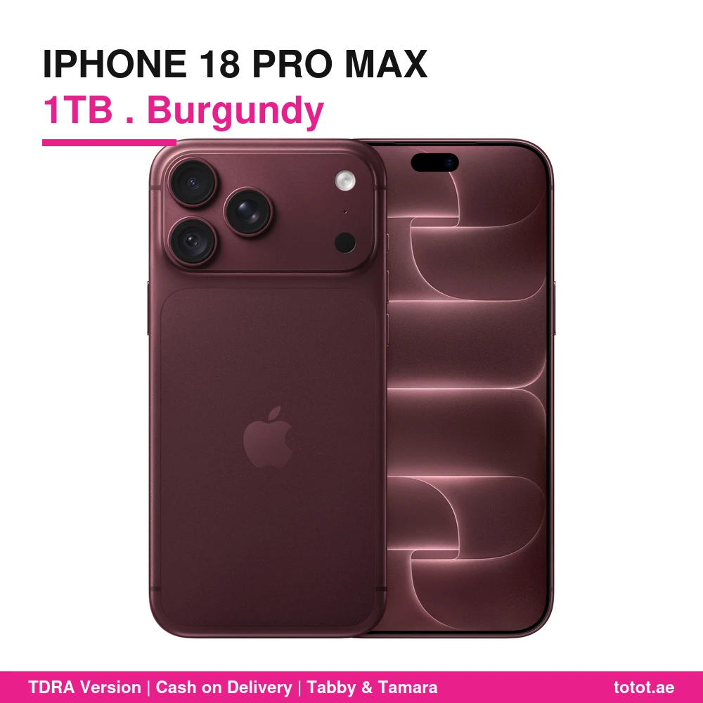 iPhone 18 Pro Max 1TB Burgundy - official Apple product image iPhone 18 Pro Max 1TB Burgundy