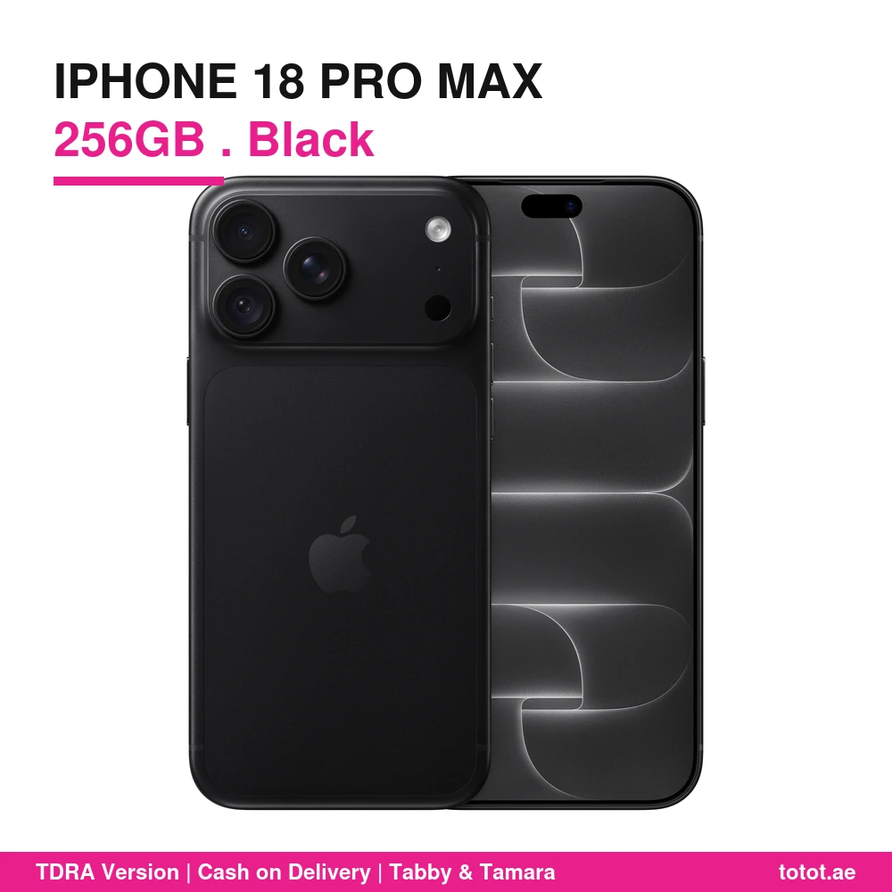 iPhone 18 Pro Max 256GB Black - official Apple product image iPhone 18 Pro Max 256GB Black