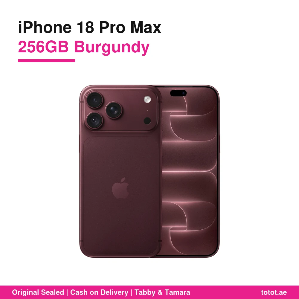 أبل iPhone 18 Pro Max بسعة 256GB عنابي – نسخة هونغ كونغ 6 هاتف iPhone 18 Pro Max 256GB عنابي هونغ كونغ