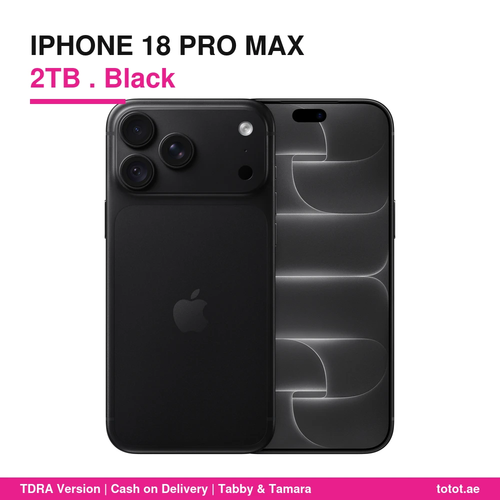 iPhone 18 Pro Max 2TB Black - official Apple product image iPhone 18 Pro Max 2TB Black