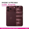 iPhone 18 Pro Max 512GB Burgundy