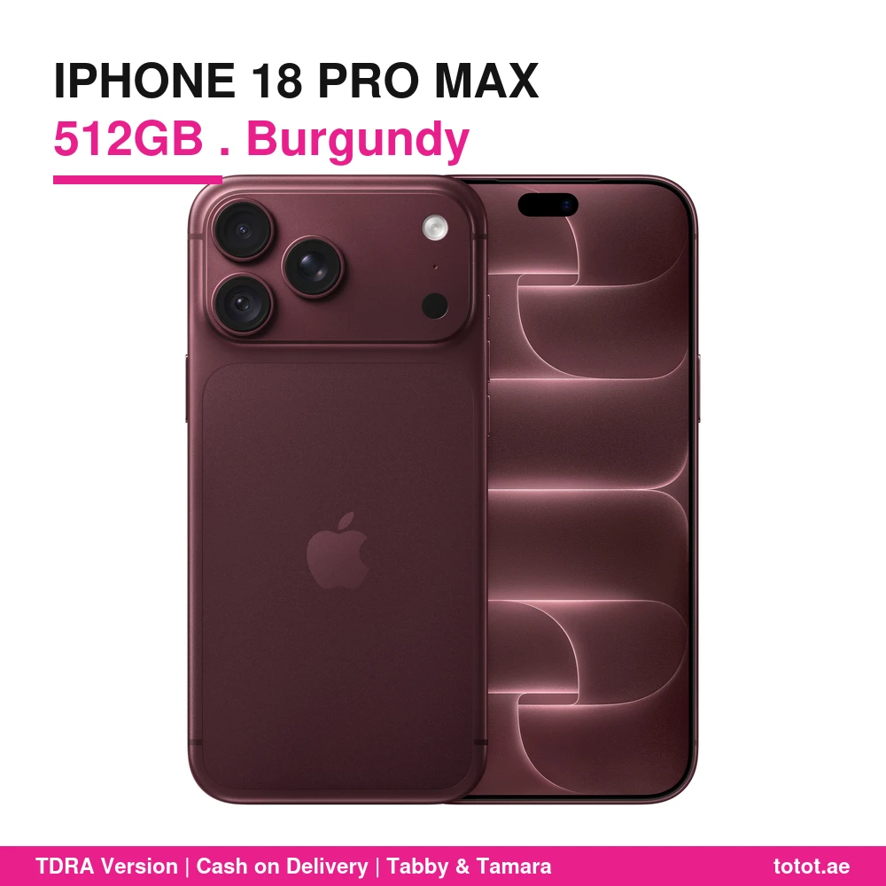 iPhone 18 Pro Max 512GB Burgundy - official Apple product image iPhone 18 Pro Max 512GB Burgundy