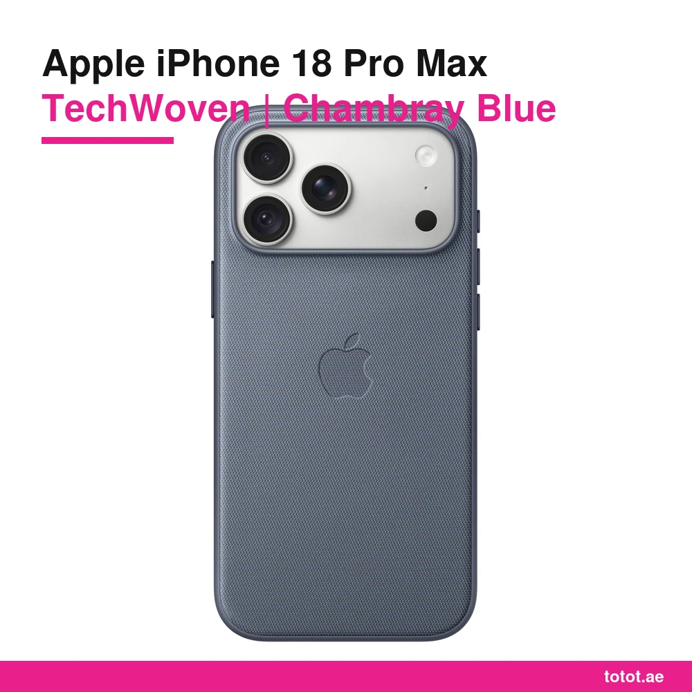 iPhone 18 Pro Max TechWoven Case Chambray Blue - official Apple product image iPhone 18 Pro Max TechWoven Case Chambray Blue
