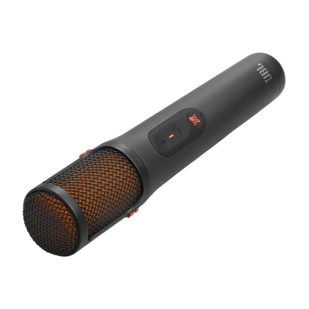 ميكروفونات JBL EasySing Mics – ميكروفونان لاسلكيان يدويان للكاريوكي، إزالة صوت المغني بالذكاء الاصطناعي، حتى 10 ساعات، دونجل USB-C لمكبرات PartyBox 8 ميكروفونات JBL EasySing Mics من زاوية جانبية