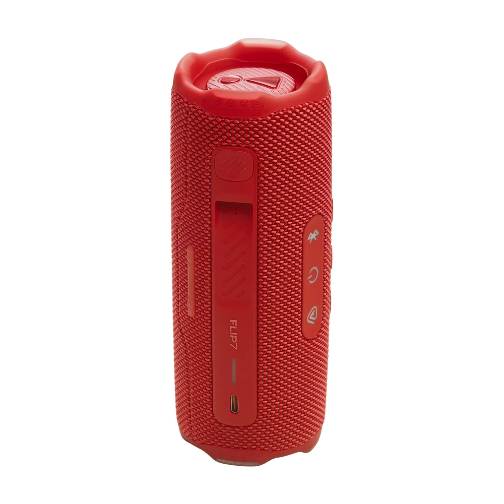 JBL Flip 7 Red Portable Bluetooth Speaker - 35W, AI Sound Boost, IP68 Waterproof and Dustproof, 16H Battery, Auracast, PushLock 6 JBL Flip 7 Red in use