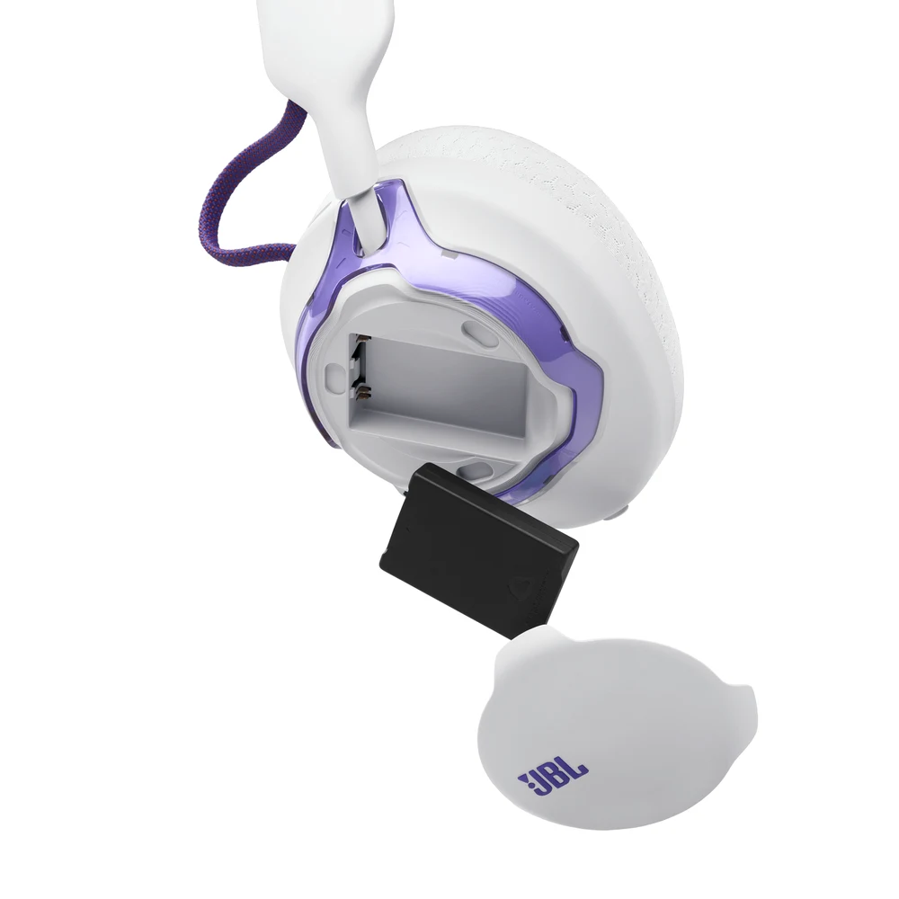 JBL Quantum 650 Wireless Gaming Headset White - 2.4GHz + Bluetooth 5.3, 45H Swappable Battery, Hi-Res 50mm Drivers, PC/PS/Switch 7 JBL Quantum 650 Wireless - official product image 6