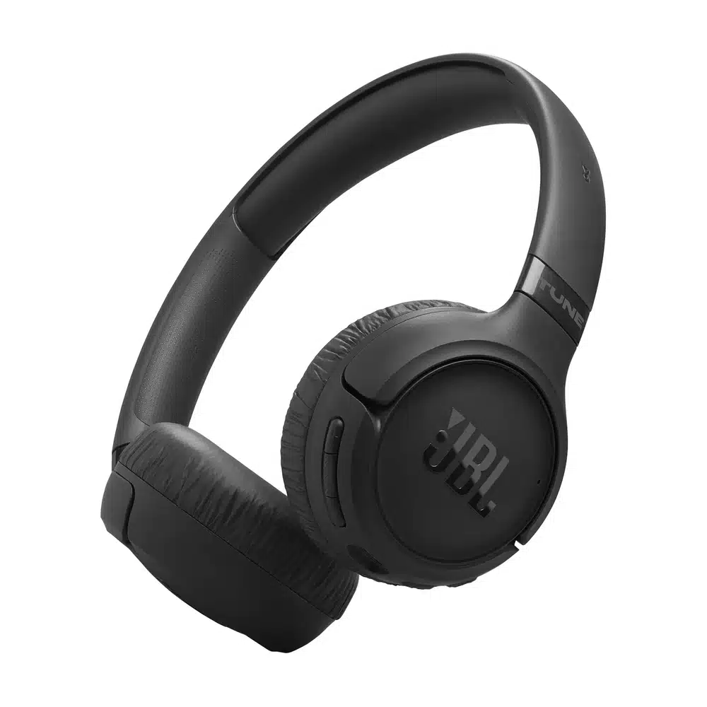 سماعات JBL Tune 680NC السوداء اللاسلكية فوق الأذن مع إلغاء الضوضاء التكيفي – حتى 76 ساعة بطارية، بلوتوث 6.0، اتصال بجهازين، قابلة للطي 8 جي بي إل تيون 680NC أسود مطوية