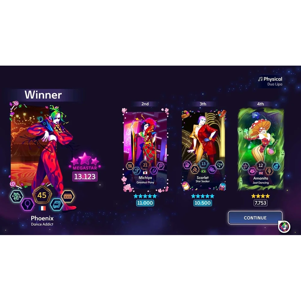 Just Dance 2023 Switch – Code in a Box (No Cartridge), 40 Songs incl. BTS Dynamite, Online Groups up to 6, Personalised Sessions, US Edition 7 Just Dance 2023 Switch key art with dancers
