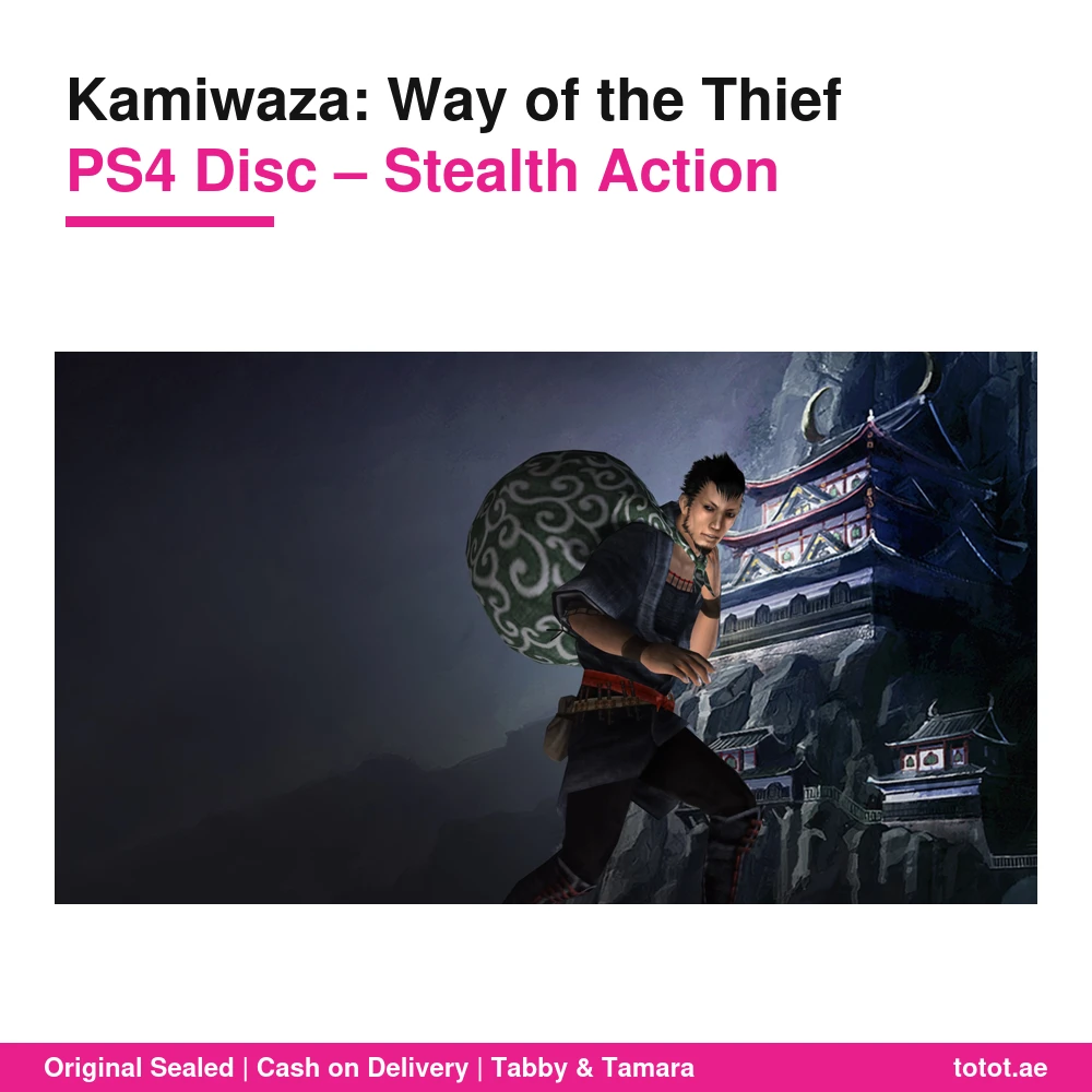 لعبة Kamiwaza Way of the Thief لجهاز PS4 – تسلل في اليابان القديمة، اللص النبيل إيبيزو، قصة متفرعة – قرص أصلي 6 لعبة Kamiwaza Way of the Thief PS4