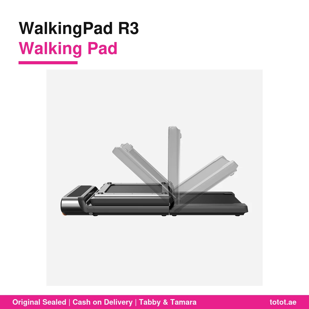 مشاية KingSmith WalkingPad R3 (WP440F4) – جهاز مشي قابل للطي تحت المكتب، سرعة 1–6 كم/س، حمولة 120 كغ، سير 1200 × 440 ملم، ريموت وتطبيق KS Fit 7 مشاية كينج سميث R3