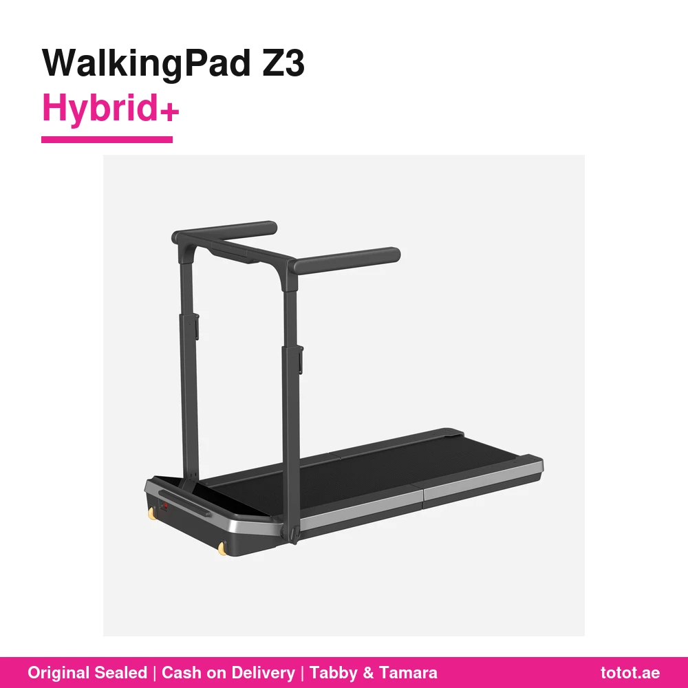 مشاية KingSmith WalkingPad Z3 Hybrid+ (WP400Q42) سوداء – جهاز مشي وهرولة بمساند جانبية قابلة للطي، سرعة 1–10 كم/س، حمولة 110 كغ، طي 180 درجة 6 مشاية كينج سميث Z3 هايبرد بلس
