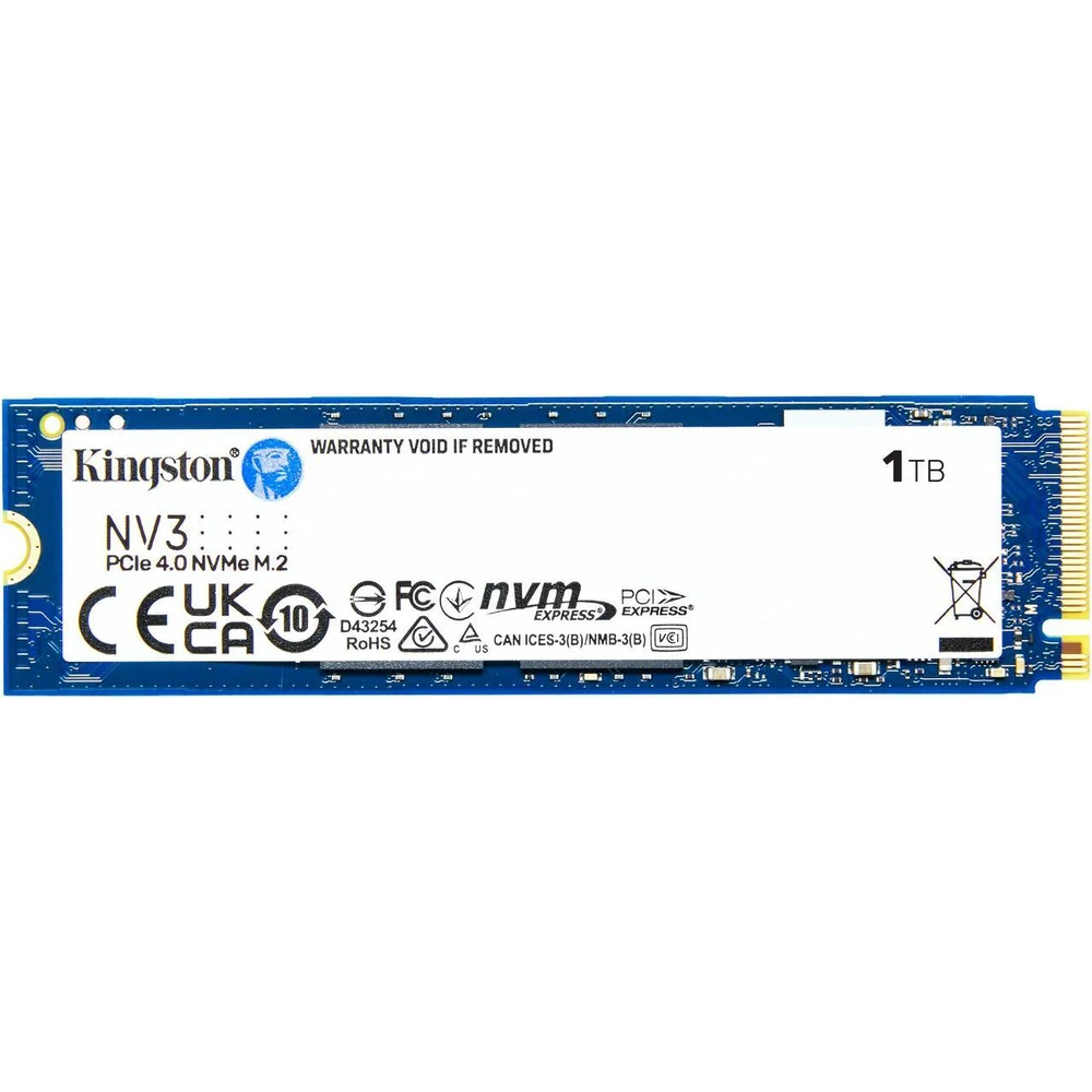 Kingston NV3 1TB NVMe PCIe 4.0 SSD - M.2 2280, 6000MB/s Read, 4000MB/s Write (SNV3S/1000G) 4 Kingston NV3 1TB NVMe SSD detail