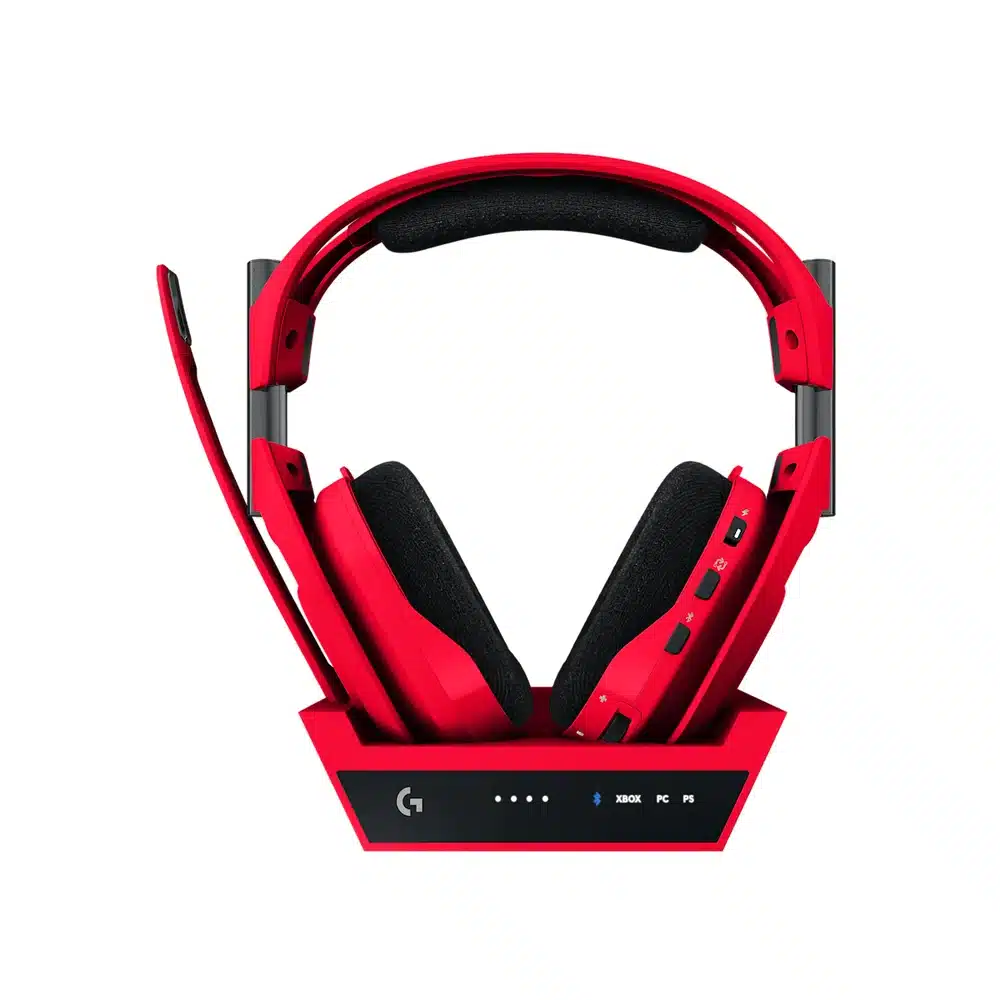 سماعة Logitech G ASTRO A50 X اللاسلكية باللون الأحمر Mars Red مع القاعدة – PLAYSYNC، تمرير HDMI 2.1 بدقة 4K و120 هرتز، مكبرات PRO-G GRAPHENE، إكس بوكس وPS5 والحاسوب 9 سماعة أسترو A50 X الحمراء بالتفصيل
