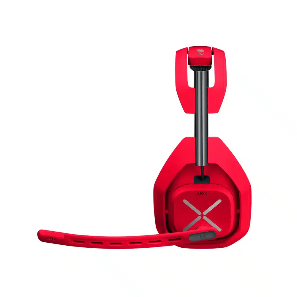 سماعة Logitech G ASTRO A50 X اللاسلكية باللون الأحمر Mars Red مع القاعدة – PLAYSYNC، تمرير HDMI 2.1 بدقة 4K و120 هرتز، مكبرات PRO-G GRAPHENE، إكس بوكس وPS5 والحاسوب 11 سماعة أسترو A50 X الحمراء