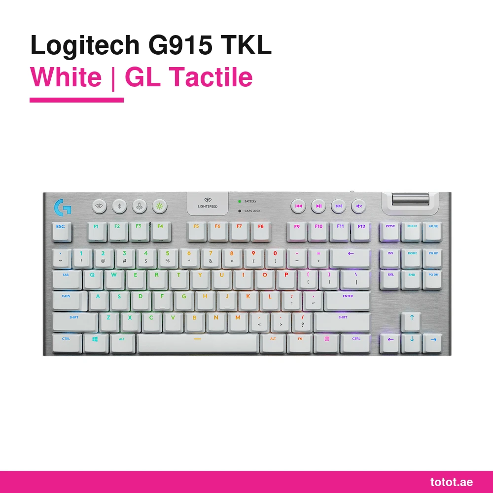 Logitech G915 TKL White - official Logitech product image Logitech G915 TKL White
