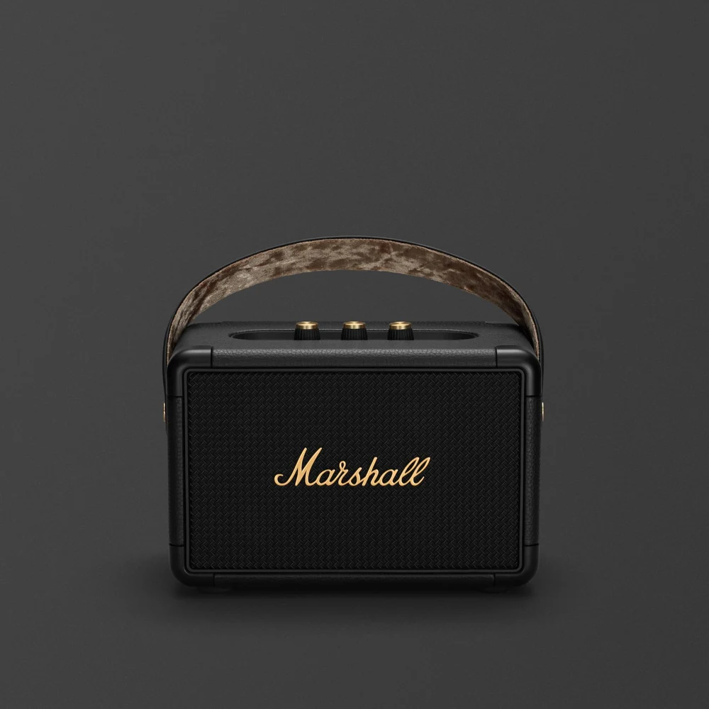 Marshall Kilburn II Black and Brass - 36W Portable Bluetooth Speaker, 20H Battery, Bass & Treble Knobs, Guitar Strap 4 Marshall Kilburn II Black and Brass detail
