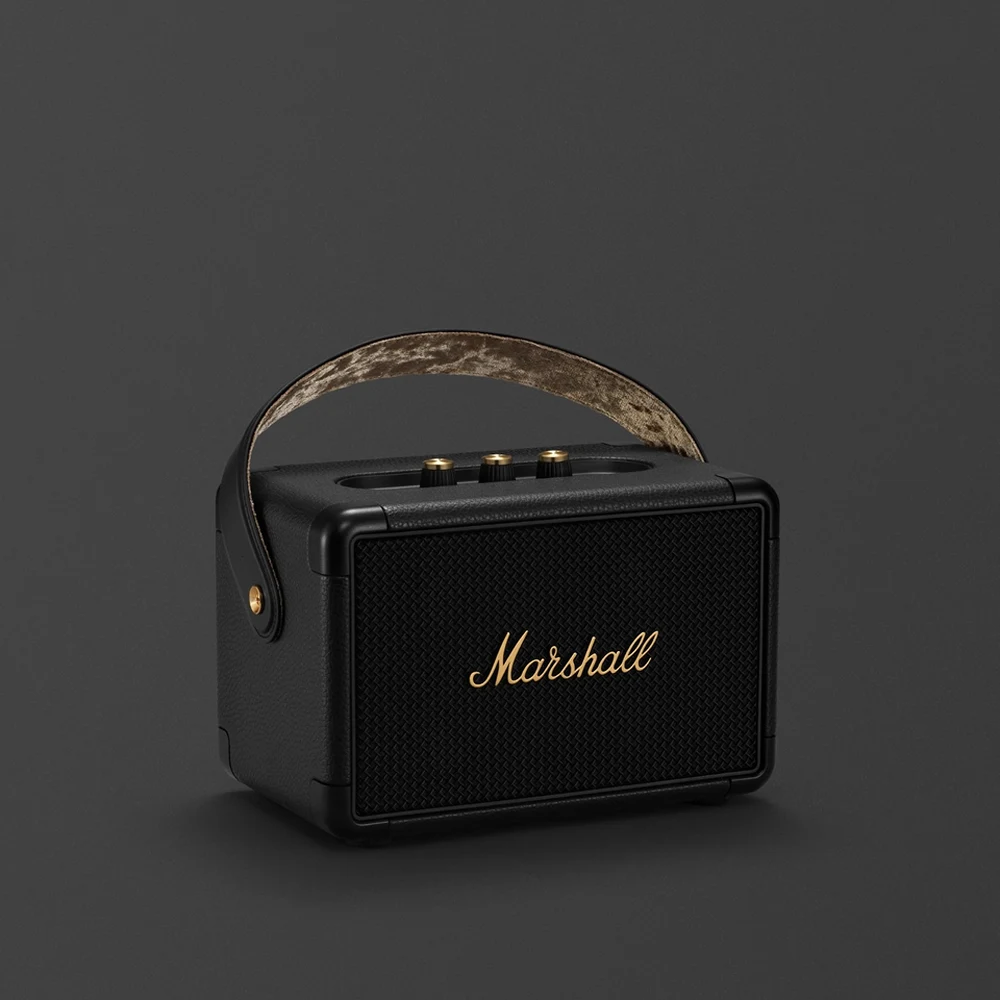 Marshall Kilburn II Black and Brass - 36W Portable Bluetooth Speaker, 20H Battery, Bass & Treble Knobs, Guitar Strap 5 Marshall Kilburn II Black and Brass in use