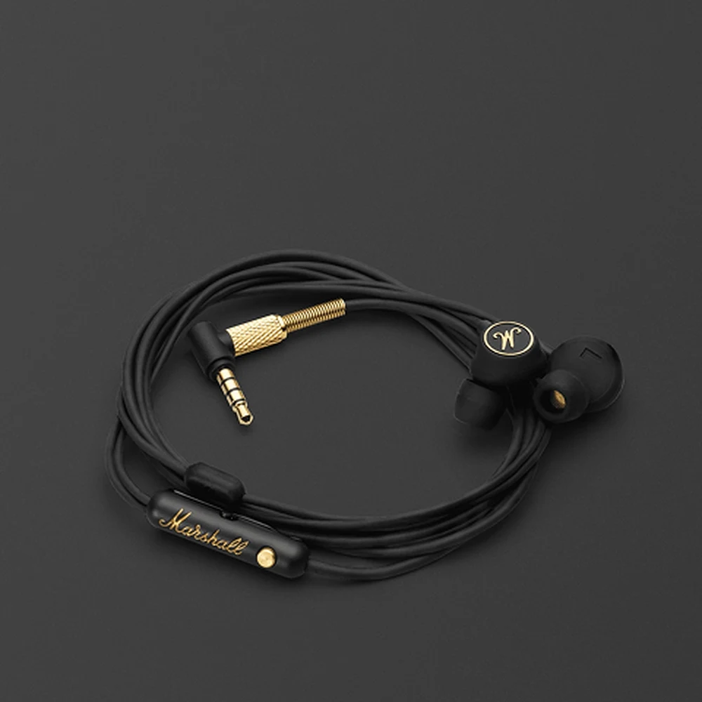 Marshall Mode EQ Black - Wired In-Ear Headphones with EQ Switch, Mic & Remote, 3.5mm, 9mm Drivers 5 Marshall Mode EQ Black in use