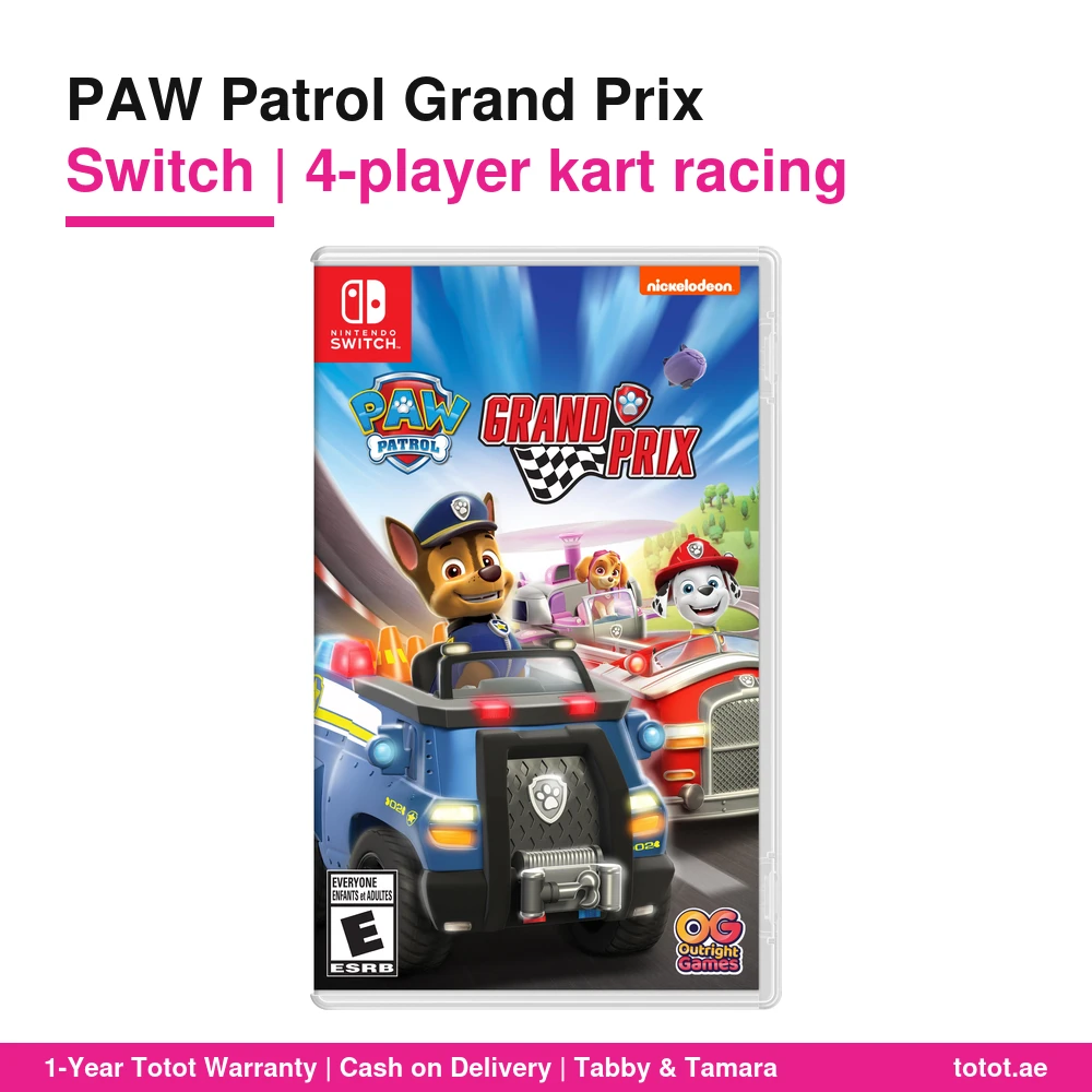PAW Patrol Grand Prix Switch – 4-Player Local Kart Racing, 11 Tracks, Easy Auto-Accelerate Mode, Pup Power-Ups, US Edition 1 PAW Patrol Grand Prix Switch