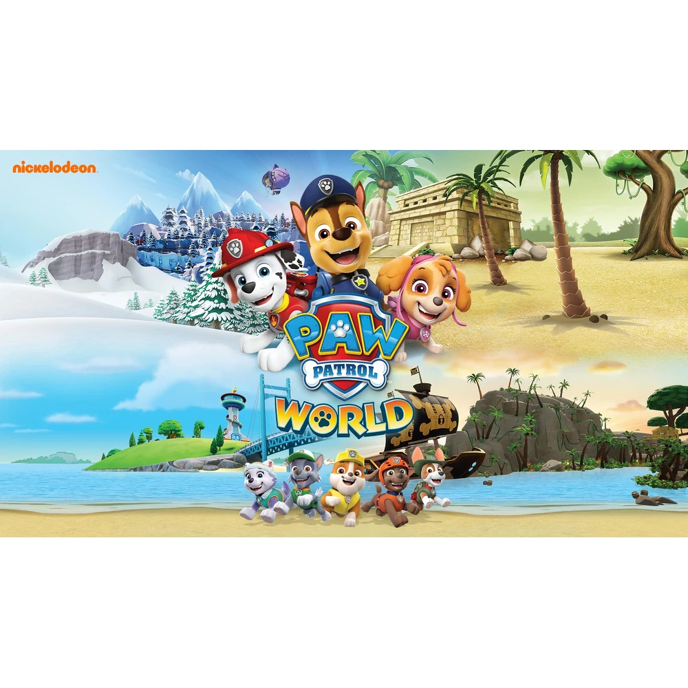PAW Patrol World Switch – Open-World 3D Adventure, 8 Playable Pups, 2-Player Split-Screen Co-op, 4 Explorable Areas, US Edition 6 PAW Patrol World Switch key art