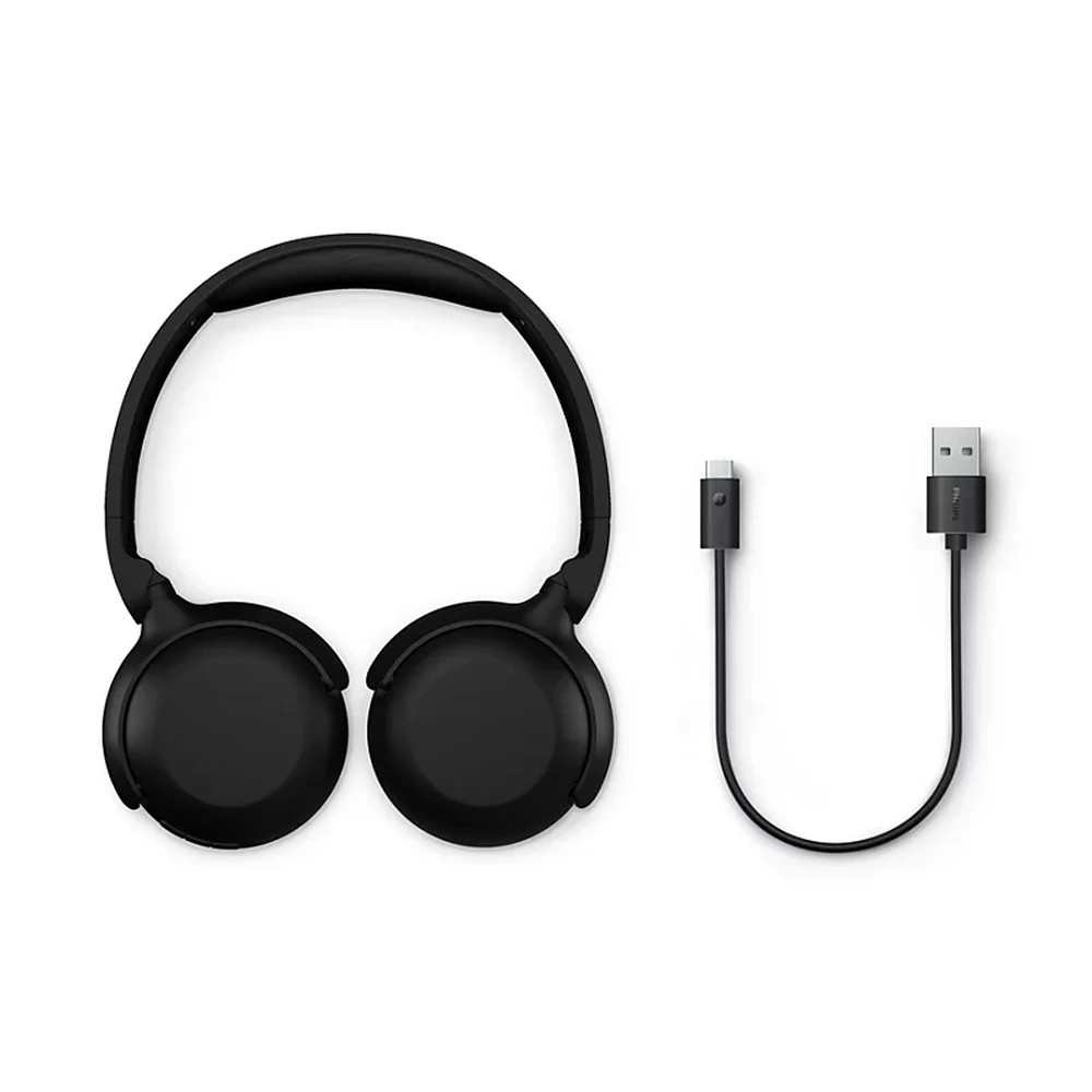 سماعات Philips TAH2209 Black – سماعات على الأذن خفيفة بوزن 141 غراماً، حتى 25 ساعة، جهير Dynamic Bass، بلوتوث 5.4 متعدد الأجهزة، وضع تأخير منخفض للفيديو 6 Philips TAH2209 Black - official product image 5