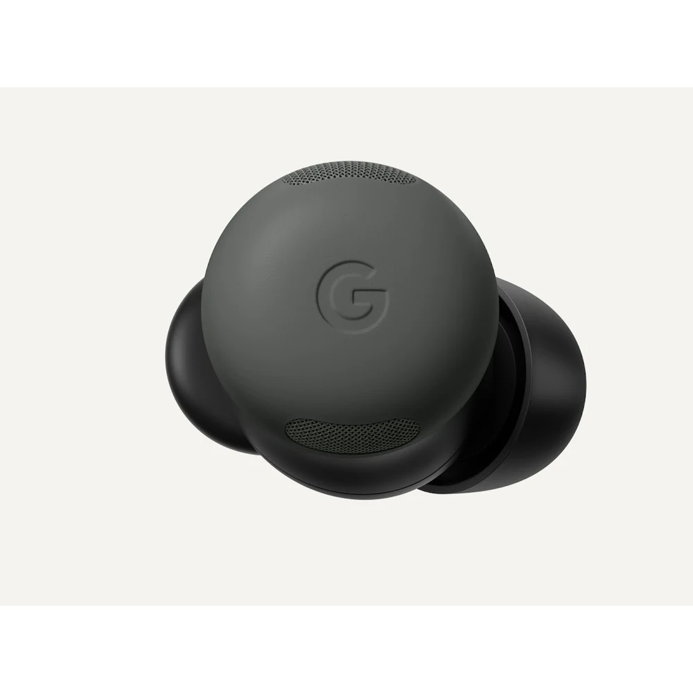 سماعات Google Pixel Buds Pro 2 Hazel – لون رمادي داكن، إلغاء ضوضاء بشريحة Tensor A1، حتى 30 ساعة مع العلبة، Clear Calling، اتصال متعدد 11 علبة سماعات Pixel Buds Pro 2 Hazel مفتوحة