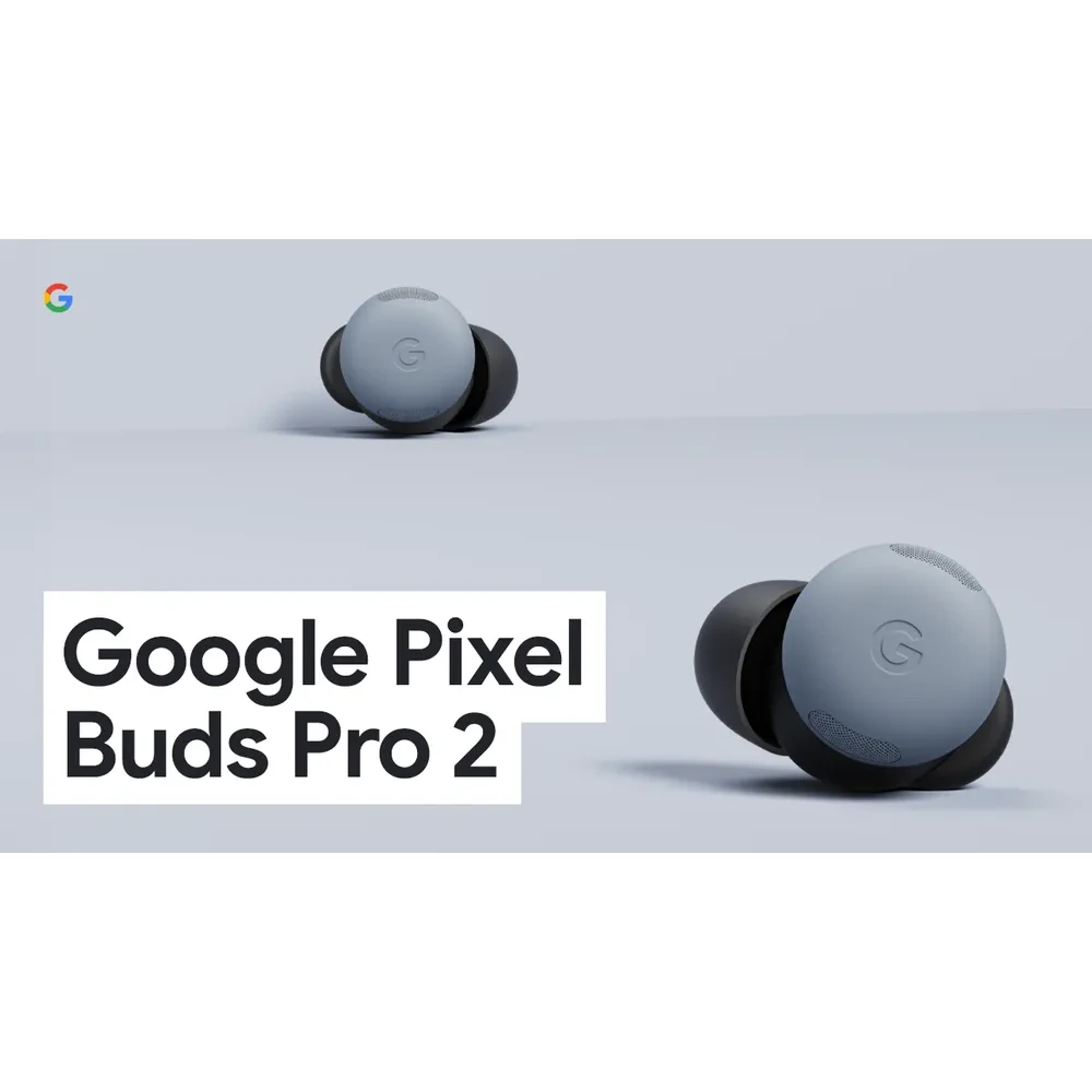 سماعات Google Pixel Buds Pro 2 Moonstone – أزرق رمادي، إلغاء ضوضاء Tensor A1، تخفيف نشط للضغط داخل الأذن، حتى 30 ساعة مع العلبة، Find Hub 8 علبة شحن سماعات Pixel Buds Pro 2 Moonstone