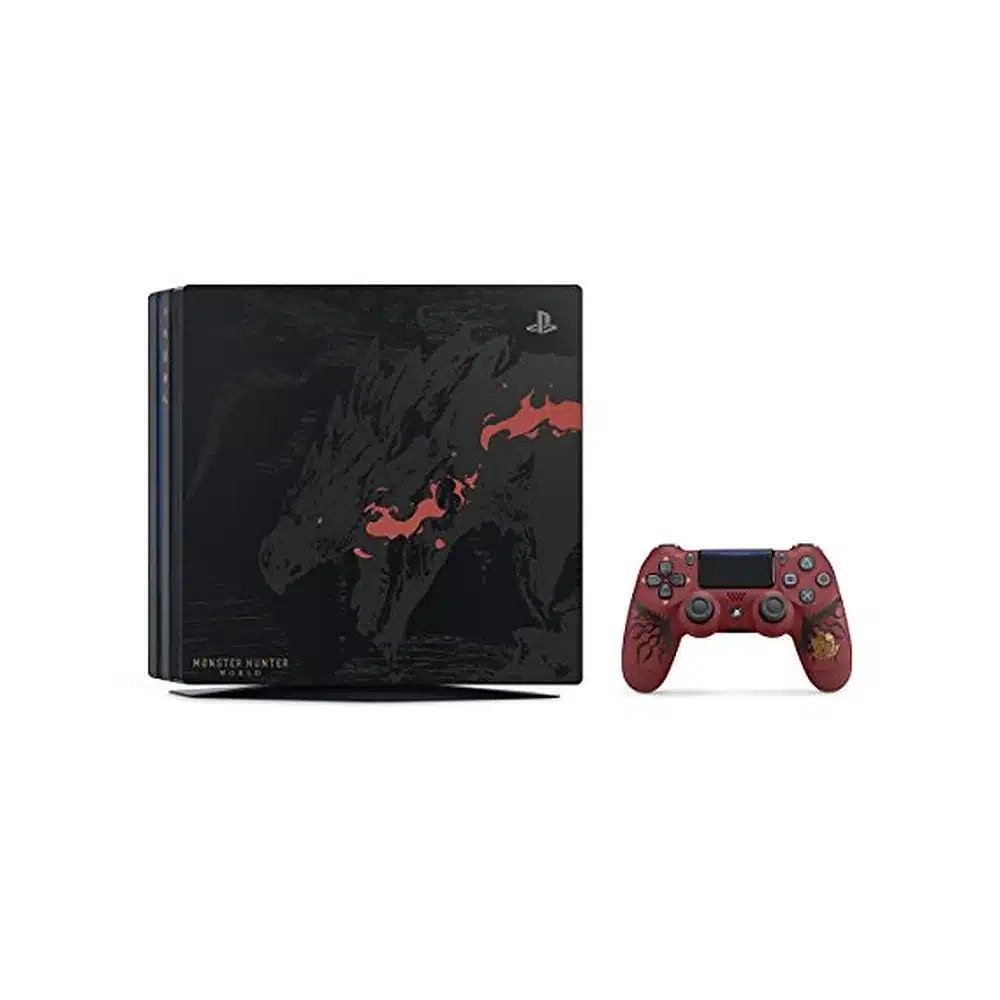 Sony PlayStation 4 Pro 1TB Monster Hunter World Liolaeus Edition - Japan Limited Edition, Rathalos Design, 4K HDR 4 PlayStation 4 Pro Monster Hunter World Liolaeus Edition - official product image 3