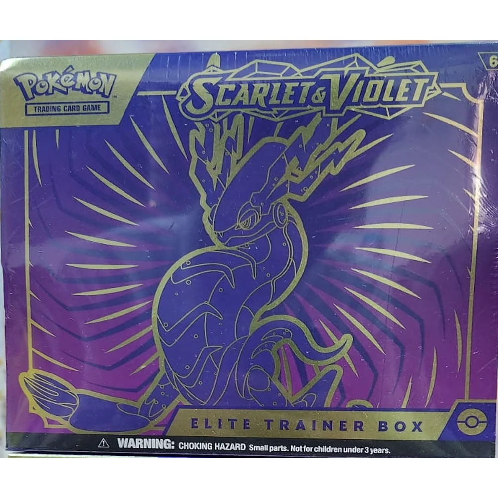 Pokémon TCG Scarlet & Violet Elite Trainer Box Miraidon – 9 Booster Packs, Full-Art Foil Miraidon Promo, 65 Sleeves, 45 Energy Cards, TCG Live Code 3 بوكيمون Scarlet Violet Elite Trainer Box Miraidon - صورة 2