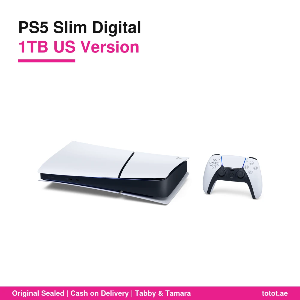 جهاز سوني بلايستيشن 5 سليم الإصدار الرقمي 1TB (CFI-2015) – النسخة الأمريكية، أبيض 6 PS5 سليم ديجيتال 1TB أمريكي
