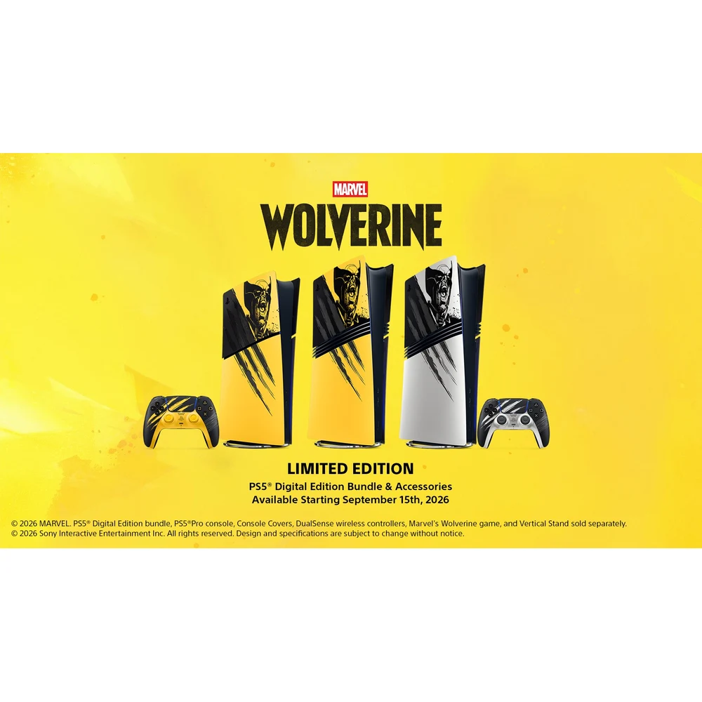 Marvel's Wolverine PS5 Bundle - Battle Yellow Limited Edition PS5 Digital Edition Console and DualSense 4 Marvel's Wolverine PS5 Bundle - official product image 3
