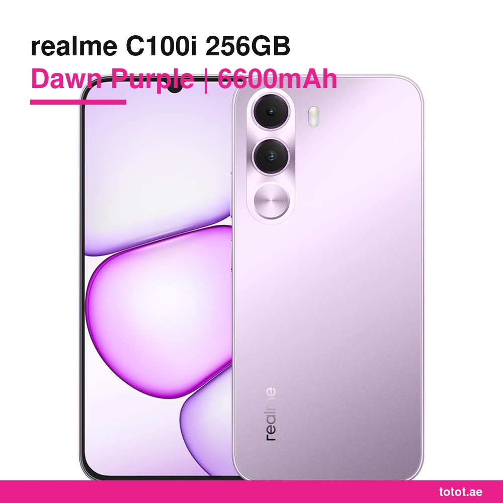 realme C100i 256GB Dawn Purple - official realme product image realme C100i 256GB Dawn Purple