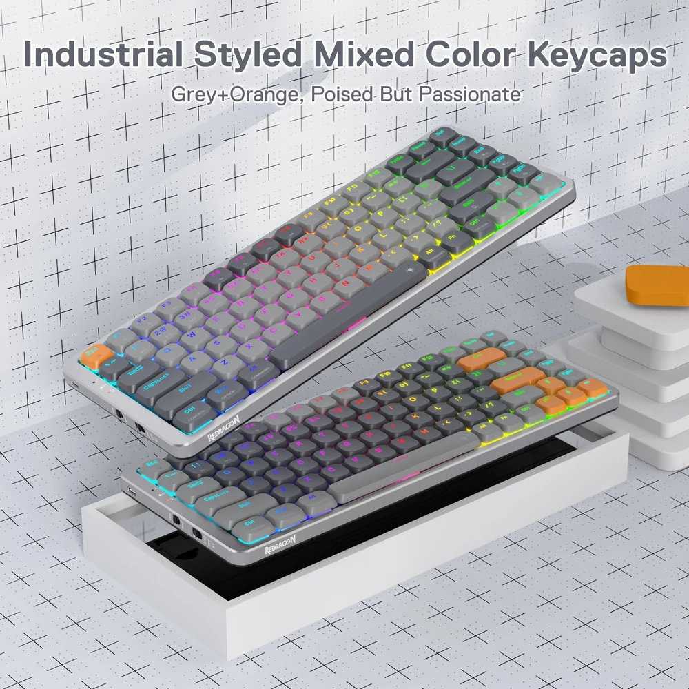 Redragon AZURE K652 - Low Profile 75% Wireless Mechanical Keyboard for Mac and PC 4 AZURE K652 Wireless Mechanical Keyboard for Mac - image 3