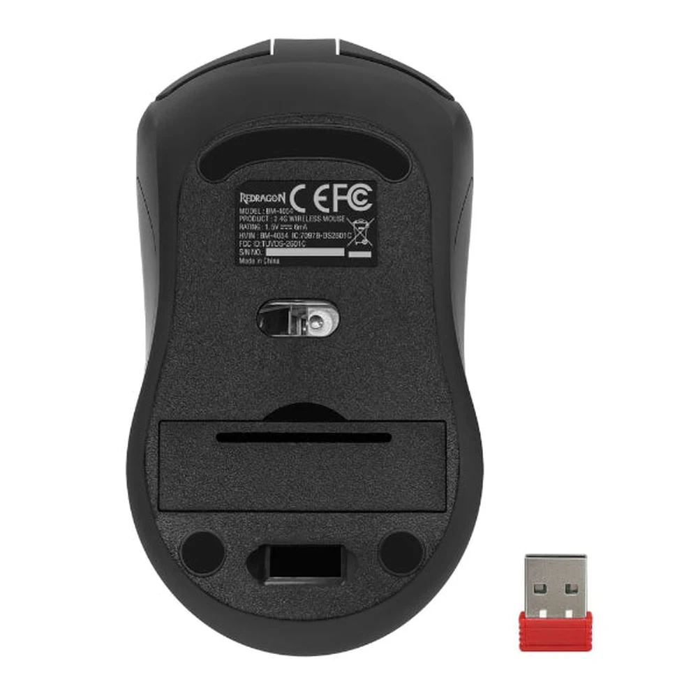 Redragon BM-4054 - Wireless Optical Mouse, 4000 DPI Adjustable, 2.4GHz, Ergonomic Thumb Buttons 6 Redragon BM-4054 - official product image 5