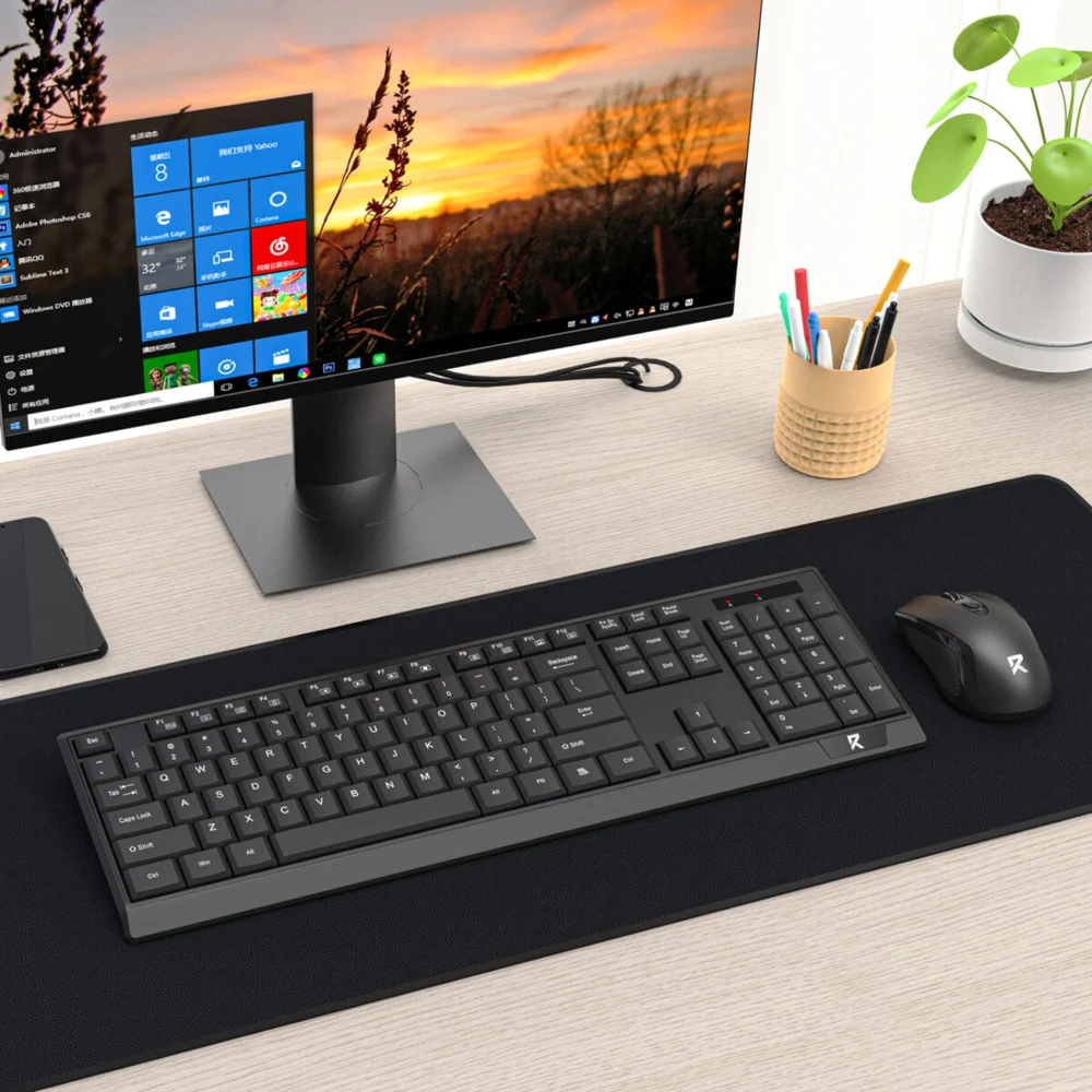 Redragon BS-8343 Arabic - Wireless Keyboard and Mouse Combo, Arabic English Layout, Slim 105 Keys 6 Redragon BS-8343 Arabic - official product image 5