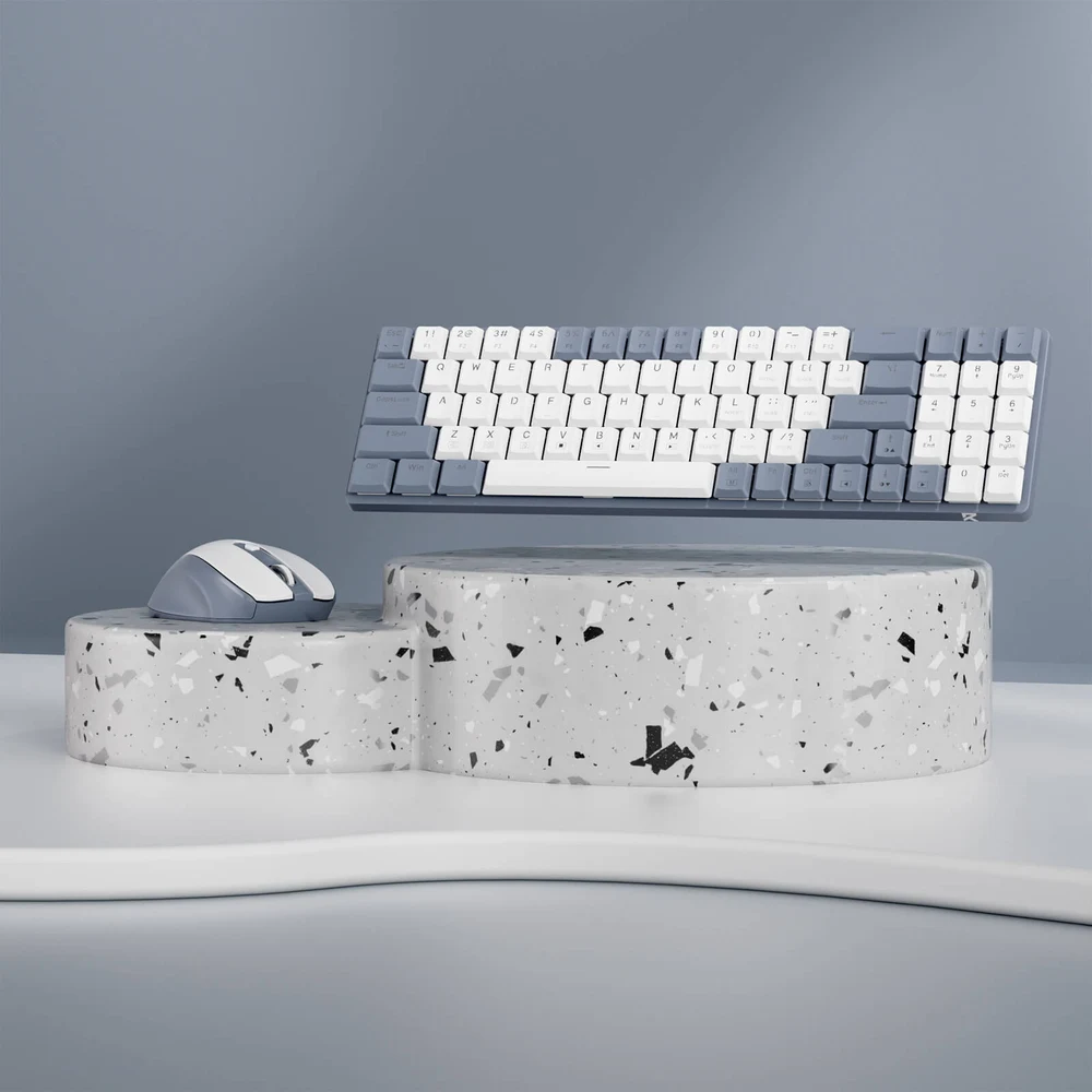 Redragon BS8772 Grey White - 75% Wireless Keyboard and Mouse Combo, Low Profile, 2.4GHz 5 Redragon BS8772 Grey White - image 4