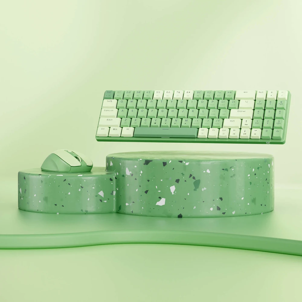 Redragon BS8772 Lettuce Green - 75% Wireless Keyboard and Mouse Combo, Low Profile, 2.4GHz 5 Redragon BS8772 Lettuce Green - image 4