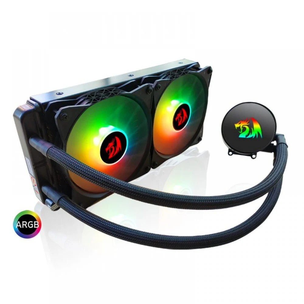 Redragon EFFECT X CCW-3000 - 240mm ARGB Liquid CPU Cooler, Dual 120mm Fans, Anti-Leak Tubing 4 Redragon EFFECT X CCW-3000 - official product image 3