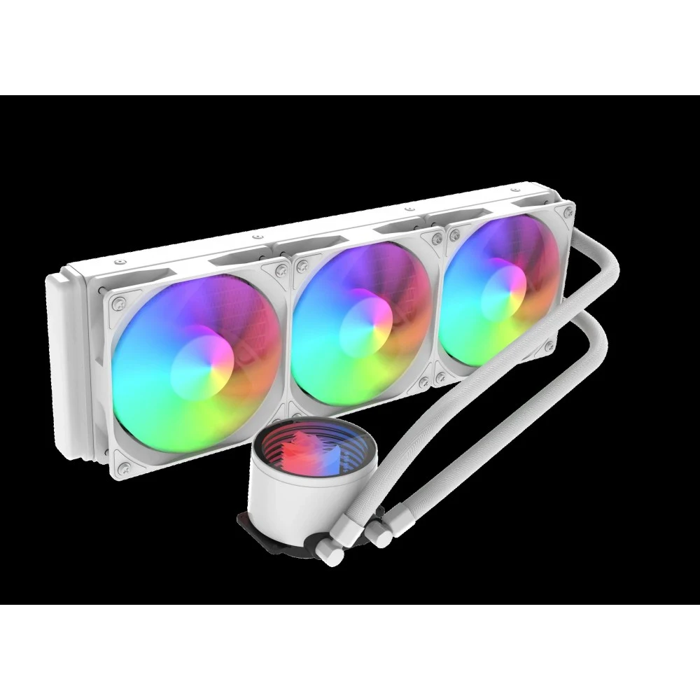 Redragon CCW-3013W White - 360mm ARGB Liquid CPU Cooler, Triple 120mm PWM Fans, LGA1700 AM5 4 Redragon CCW-3013W White - official product image 3