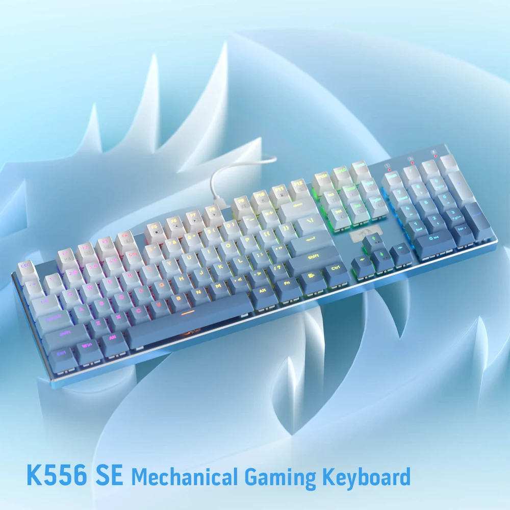 Redragon DEVARAJAS K556 - 104 Key Full Size Aluminium Mechanical Keyboard, RGB, Hot-Swap 4 DEVARAJAS K556 SE - image 3