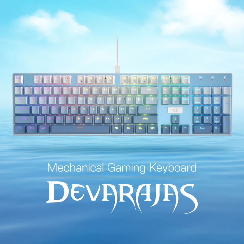 Redragon DEVARAJAS K556 - 104 Key Full Size Aluminium Mechanical Keyboard, RGB, Hot-Swap 5 DEVARAJAS K556 SE - image 4