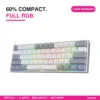 FIZZ K617 60 White & Grey Small Mechanical keyboard