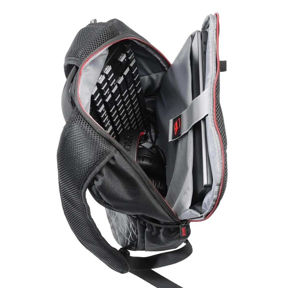 Redragon GB-76 Travel Laptop Backpack - Fits 18 Inch Laptop, Double-Layer Liner, Air Mesh Back 6 GB-76 Travel Laptop Backpack - image 5