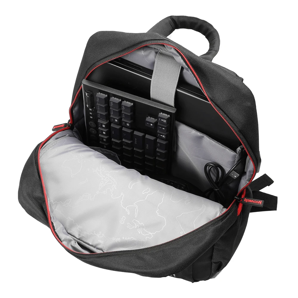 Redragon GB-82 Travel Laptop Backpack - Fits 18 Inch Laptop, Padded Compartments, Air Mesh Back 8 Redragon GB-82 Backpack in use