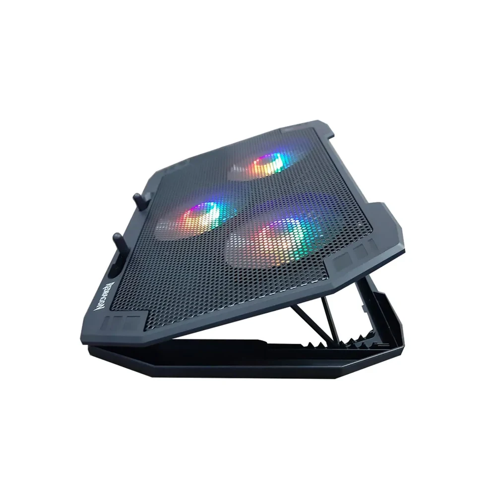 Redragon INGRID GCP511 - RGB Laptop Cooling Pad, 3 x 120mm Quiet Fans, Dual USB, Adjustable Height 4 Redragon INGRID GCP511 - official product image 3
