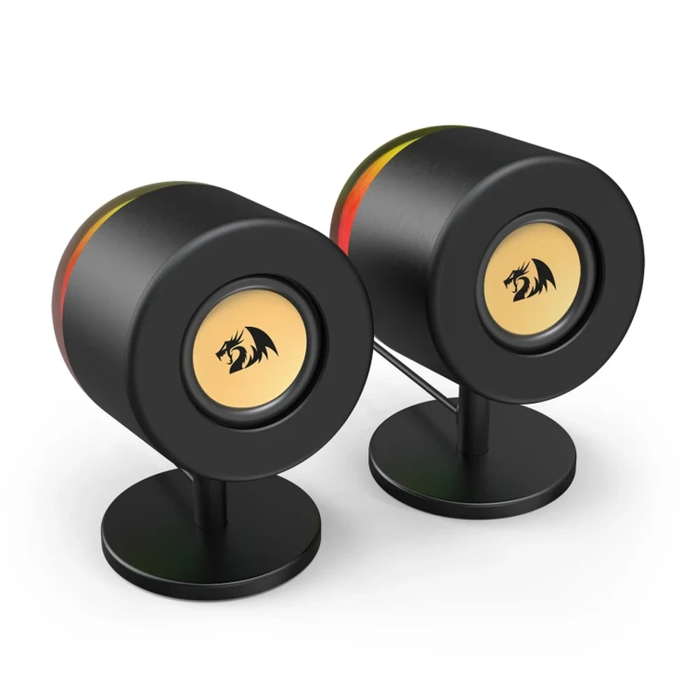 Redragon AHRI GS598 - 2.0 RGB Desktop Speakers, Bluetooth 5.0, Aluminium Housing, 6W 9 Redragon AHRI GS598 in use