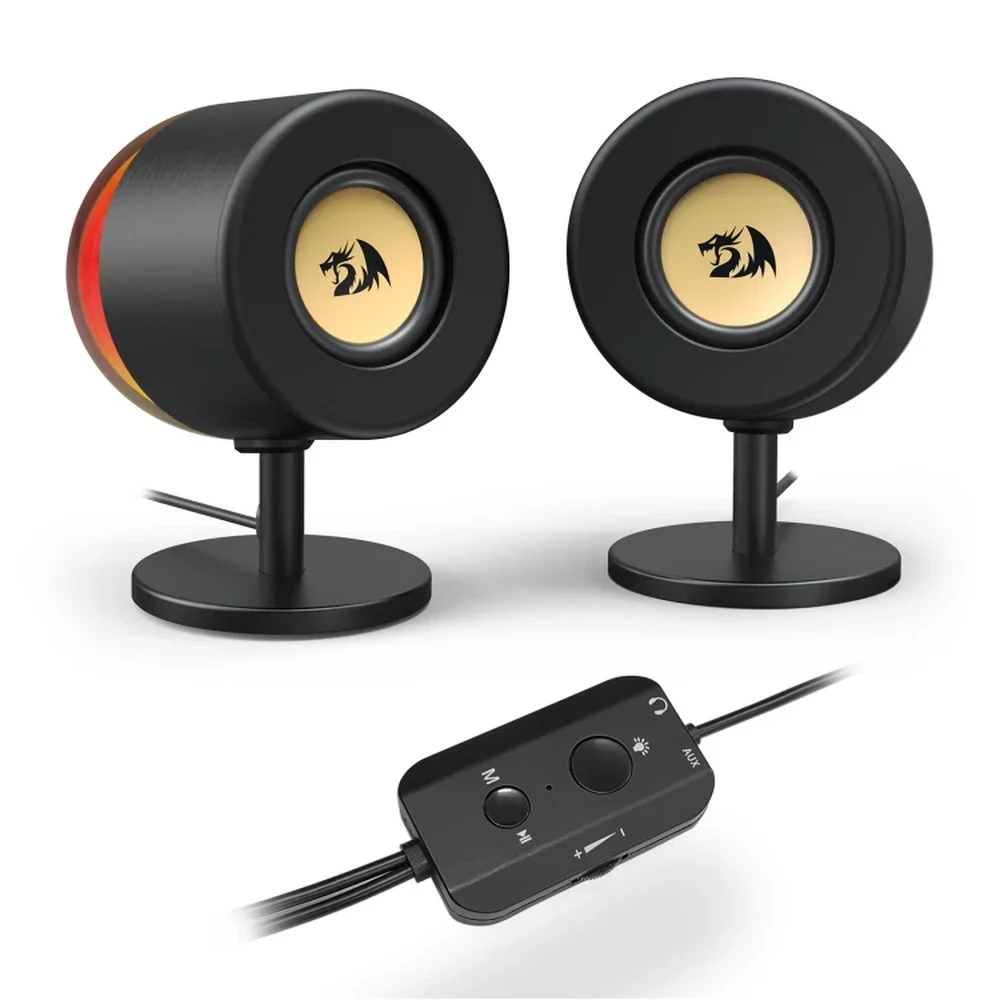 Redragon AHRI GS598 - 2.0 RGB Desktop Speakers, Bluetooth 5.0, Aluminium Housing, 6W 5 Redragon AHRI GS598 - official product image 4